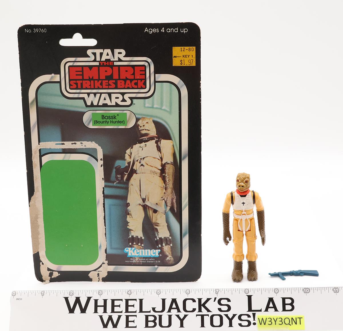 Bossk 100% Complete 32 Back-B Star Wars ESB 1980 Kenner Figure NO REPRO