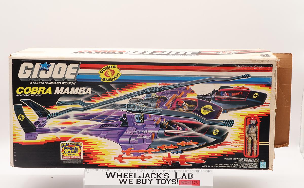 Cobra Mamba W/ Box 100% Complete GI Joe 1987 Hasbro Action Figure Vehicle