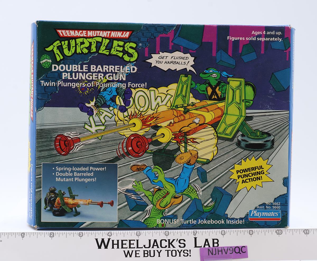 Double Barreled Plunger Gun 100% Complete TMNT 1989 Playmates Figure Vehicle