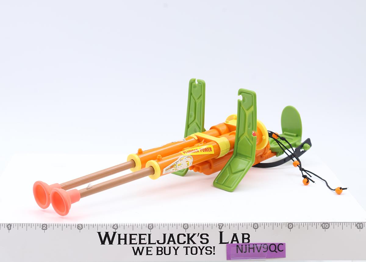 Double Barreled Plunger Gun 100% Complete TMNT 1989 Playmates Figure Vehicle