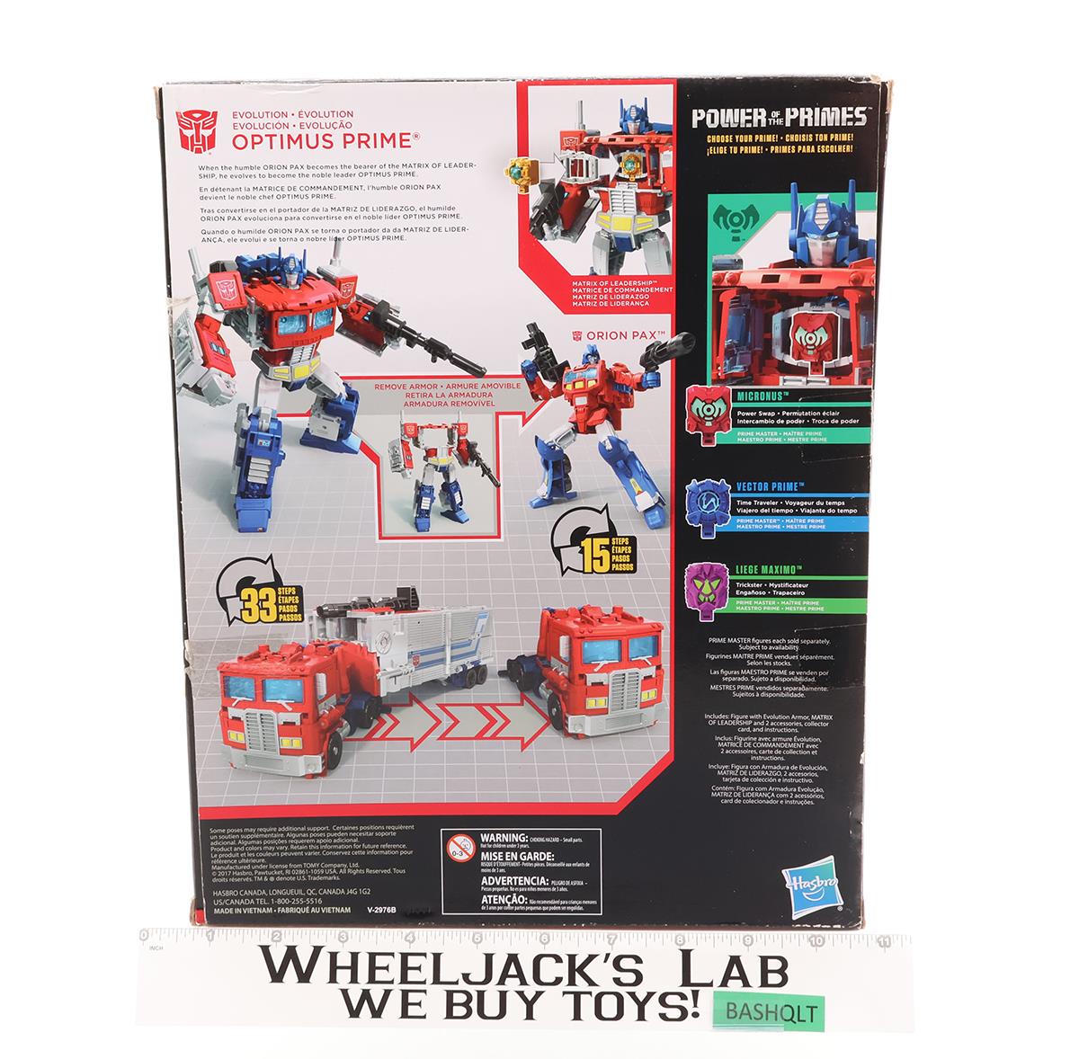 Optimus Prime Transformers Power of the Primes 2017 Hasbro Figure NEW MIB