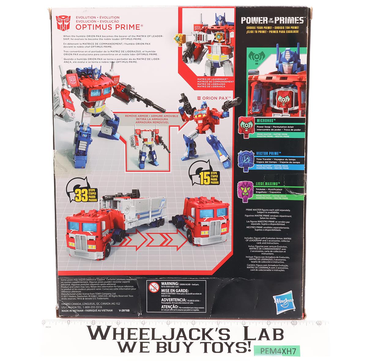 Optimus Prime Transformers Power of the Primes 2017 Hasbro Figure NEW MIB