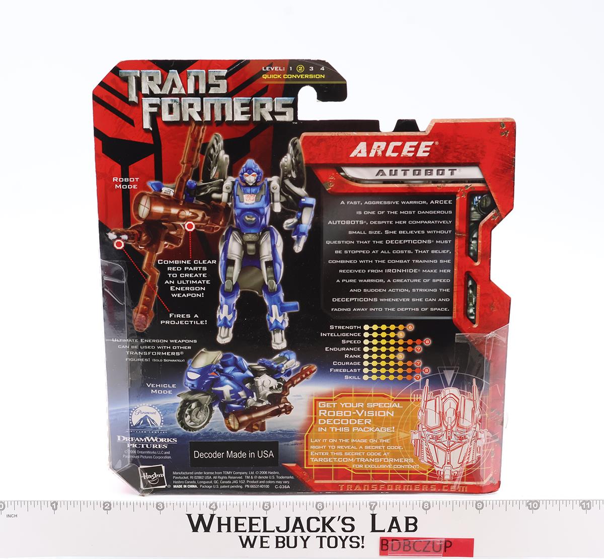 Blue Arcee Transformers Movie Target Exclusive 2007 Hasbro Figure NEW SEALED