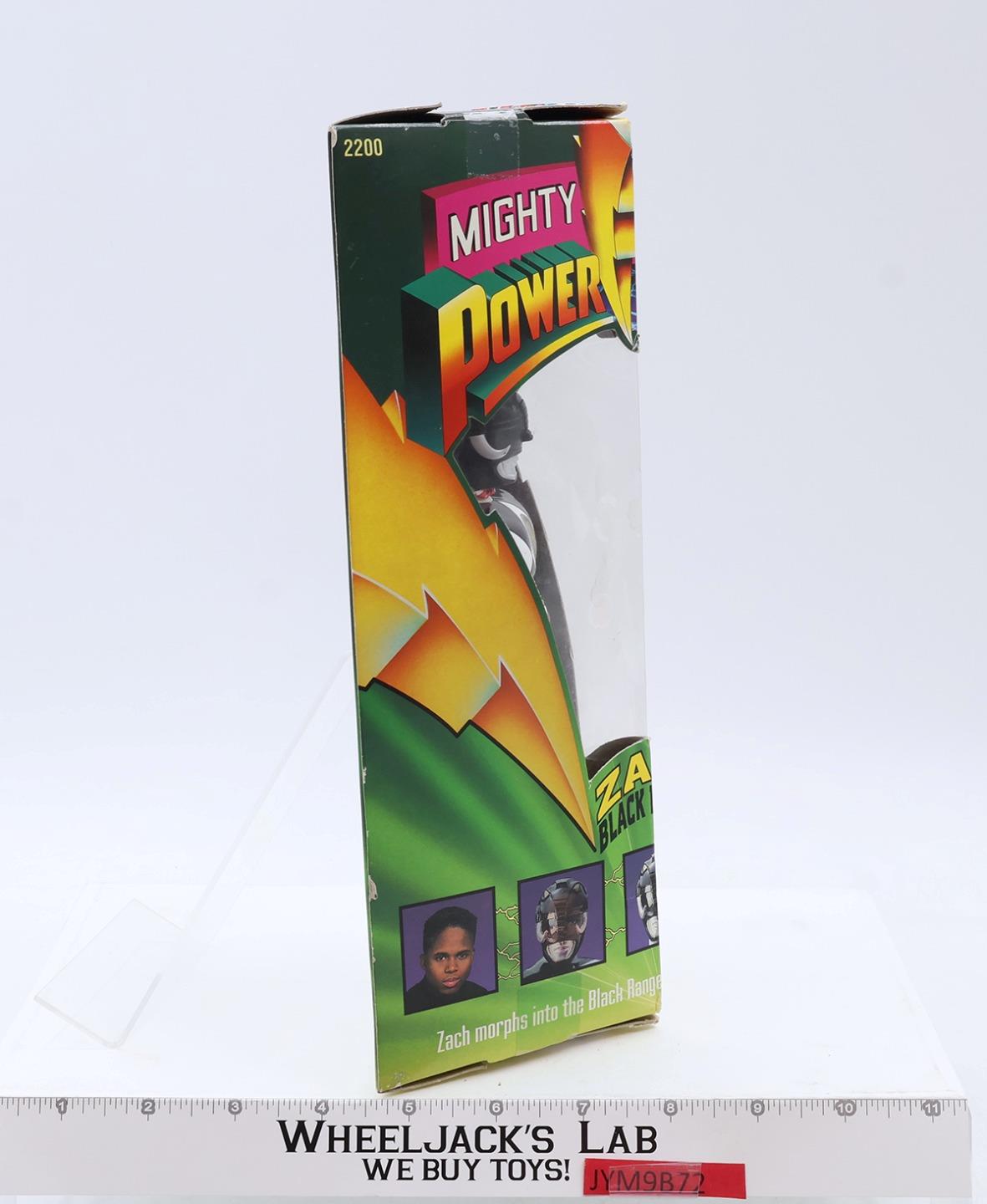 Zach Black Ranger Complete Mighty Morphin Power Rangers 1993 Bandai 8" Figure