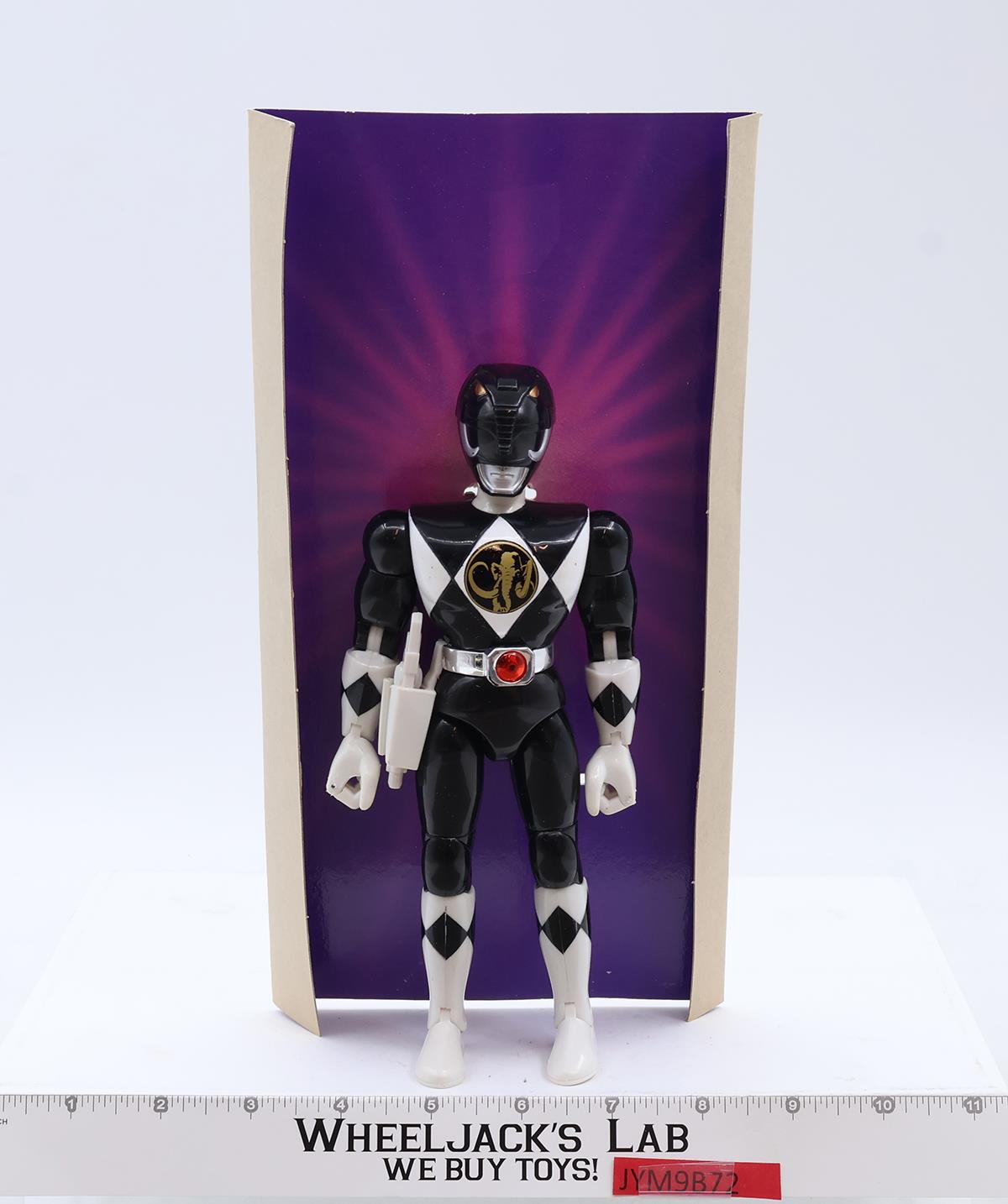 Zach Black Ranger Complete Mighty Morphin Power Rangers 1993 Bandai 8" Figure