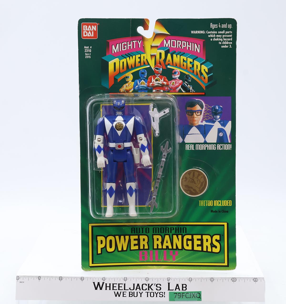 Auto Morphin Billy Blue Ranger MMPR Power Rangers 1994 Bandai Figure NEW SEALED