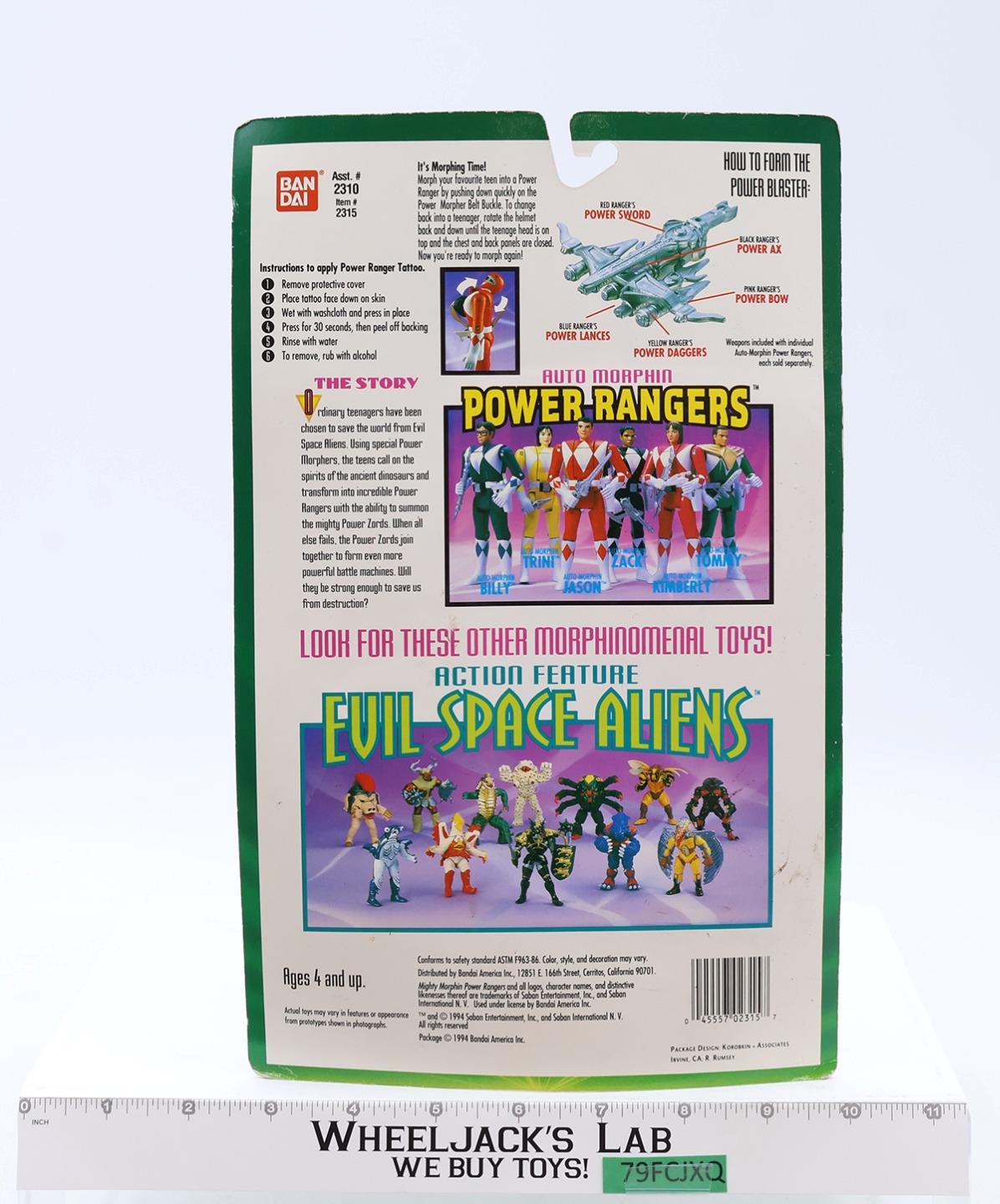 Auto Morphin Billy Blue Ranger MMPR Power Rangers 1994 Bandai Figure NEW SEALED