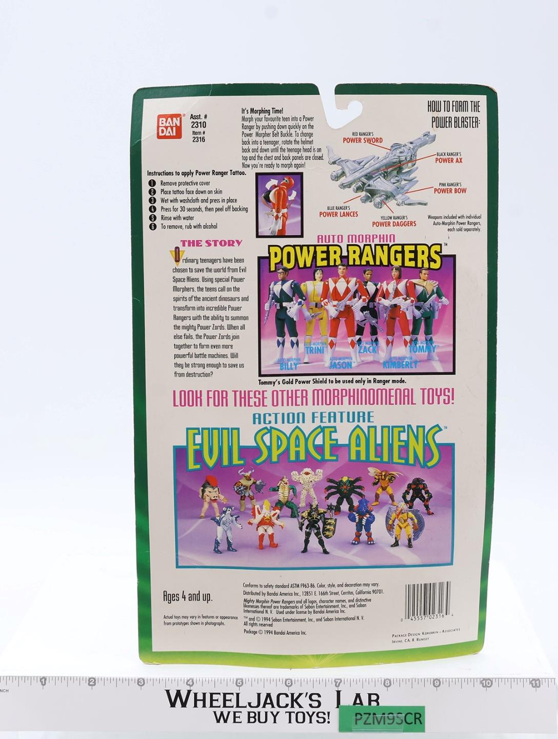 Auto Morphin Tommy Green Ranger MMPR Power Rangers 1994 Bandai Figure NEW SEALED