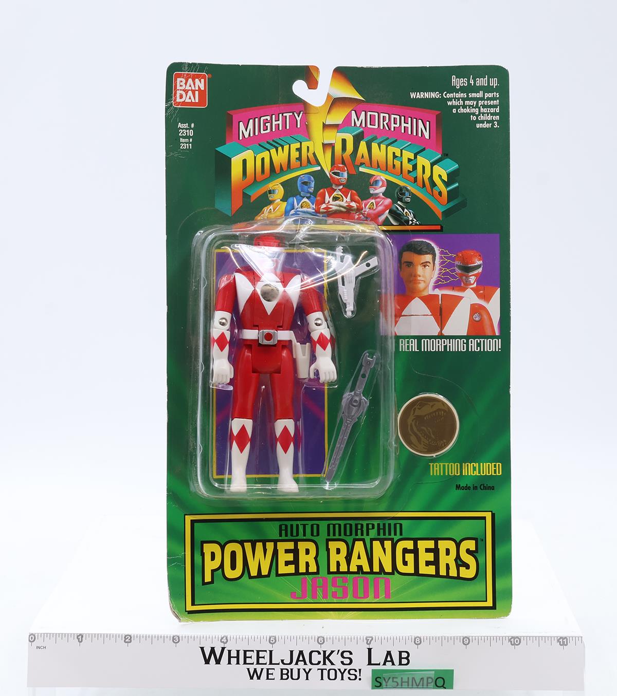 Auto Morphin Jason Red Ranger Mighty Morphin Power Rangers 1994 Bandai NEW MOSC