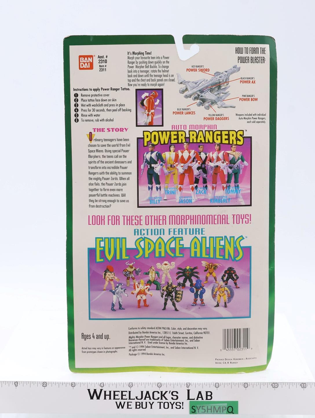 Auto Morphin Jason Red Ranger Mighty Morphin Power Rangers 1994 Bandai NEW MOSC