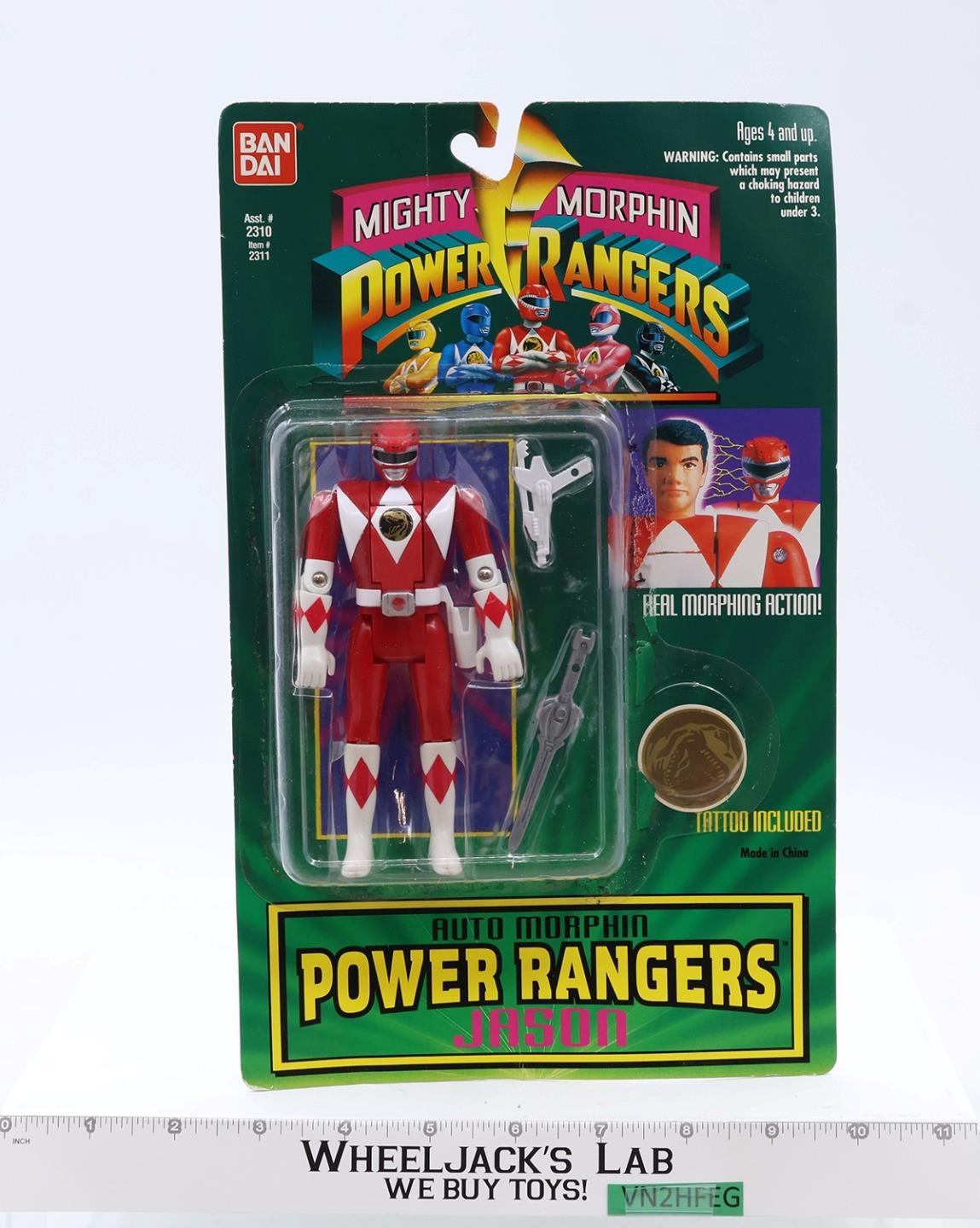 Auto Morphin Jason Red Ranger Mighty Morphin Power Rangers 1994 Bandai NEW MOSC