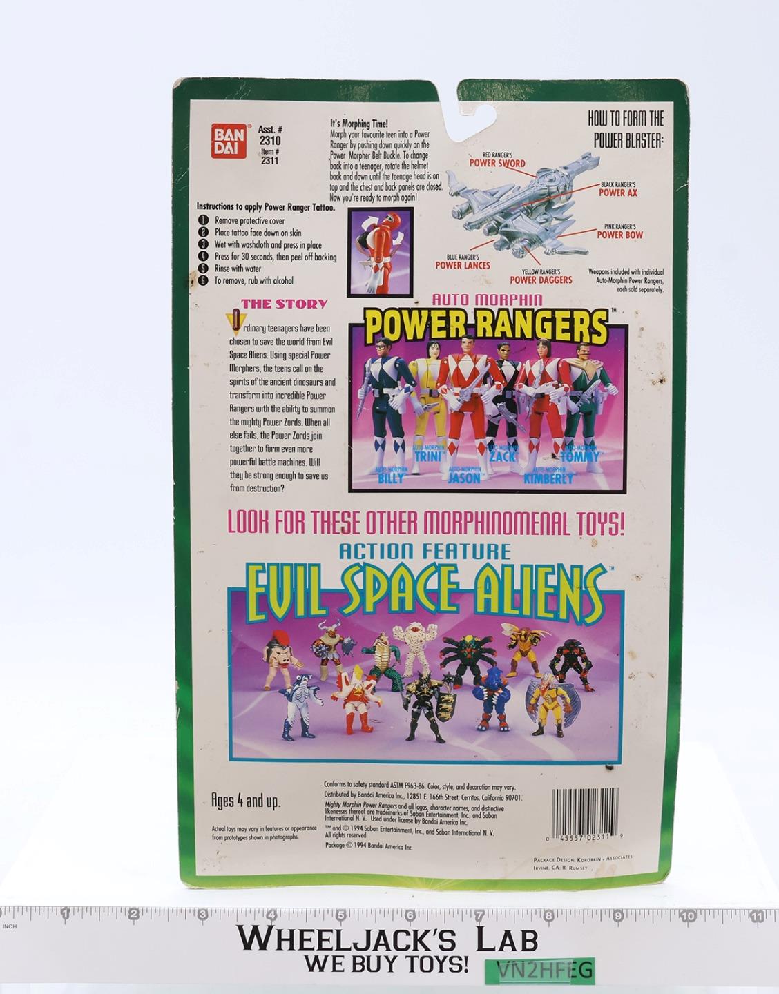 Auto Morphin Jason Red Ranger Mighty Morphin Power Rangers 1994 Bandai NEW MOSC