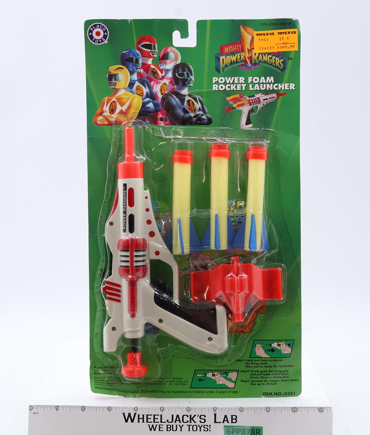 Power Foam Rocket Launcher Mighty Morphin Power Rangers 1993 Placo NEW SEALED