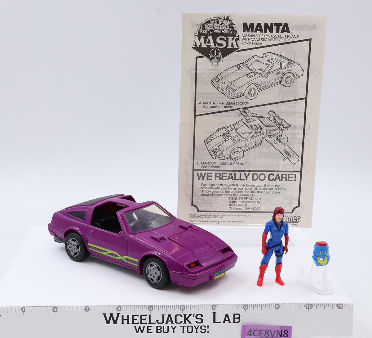Manta W/Vanessa Warfield 100% Complete MASK M.A.S.K. 1987 Kenner Action Figure