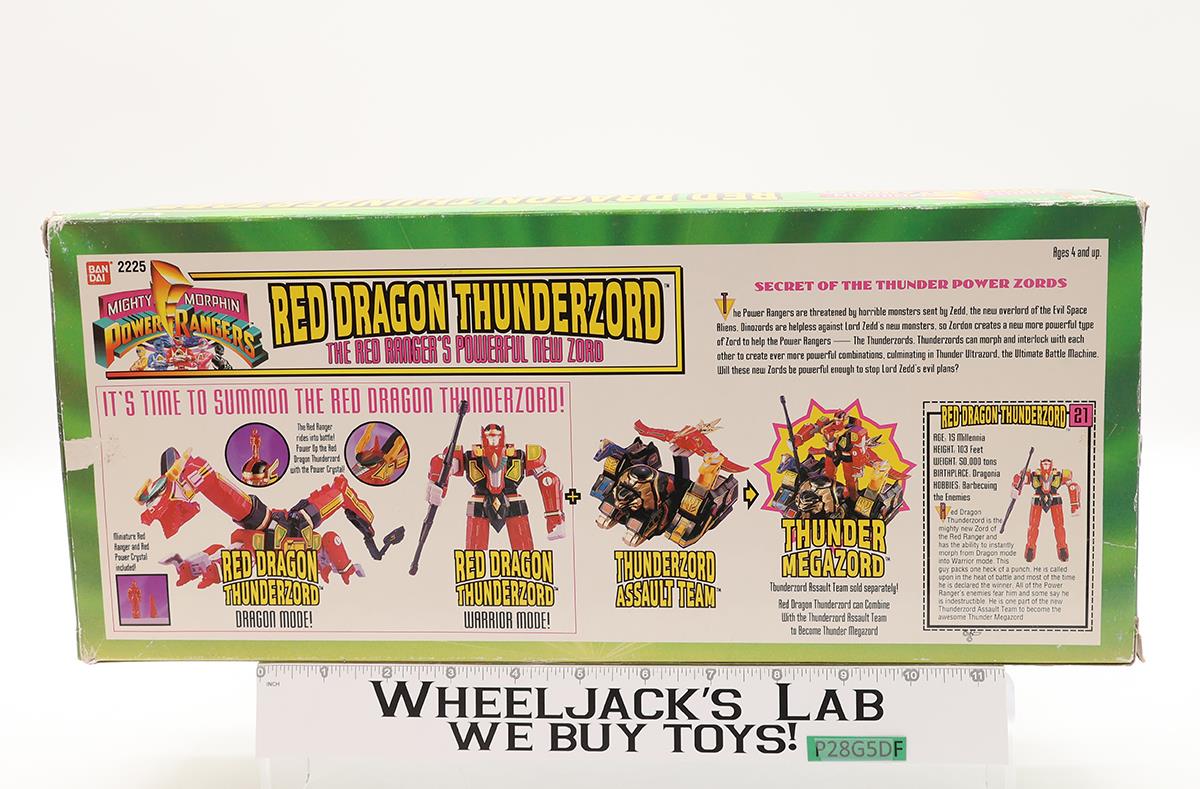 Red Dragon Thunderzord 100% Complete Power Rangers 1994 Bandai Vintage