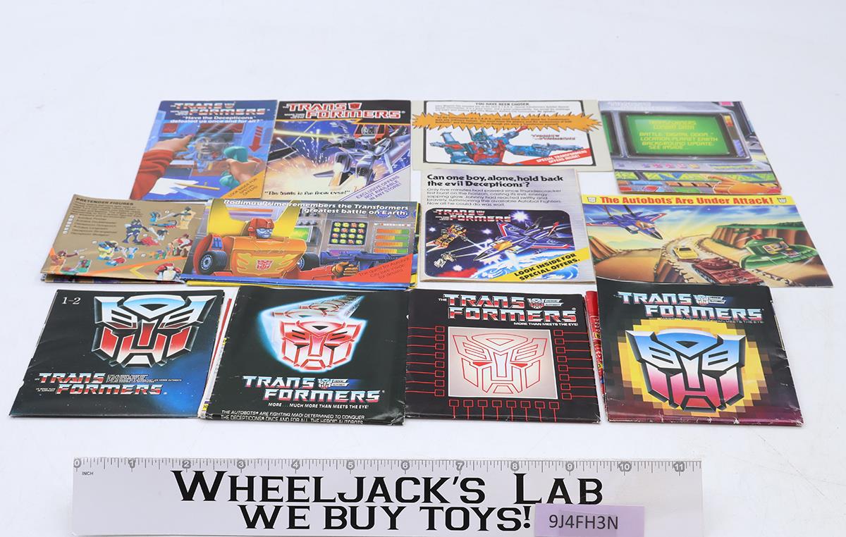 Lot of 12 Transformers Catalogs G1 Vintage Booklet Action Figure