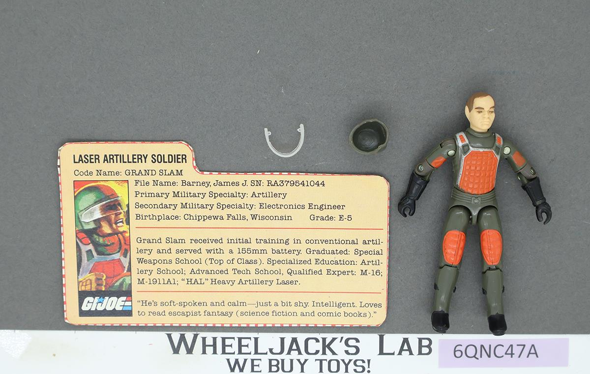Grand Slam V1.5 Swivel Arm W/File Card 100% Complete G.I. Joe 1983 Hasbro