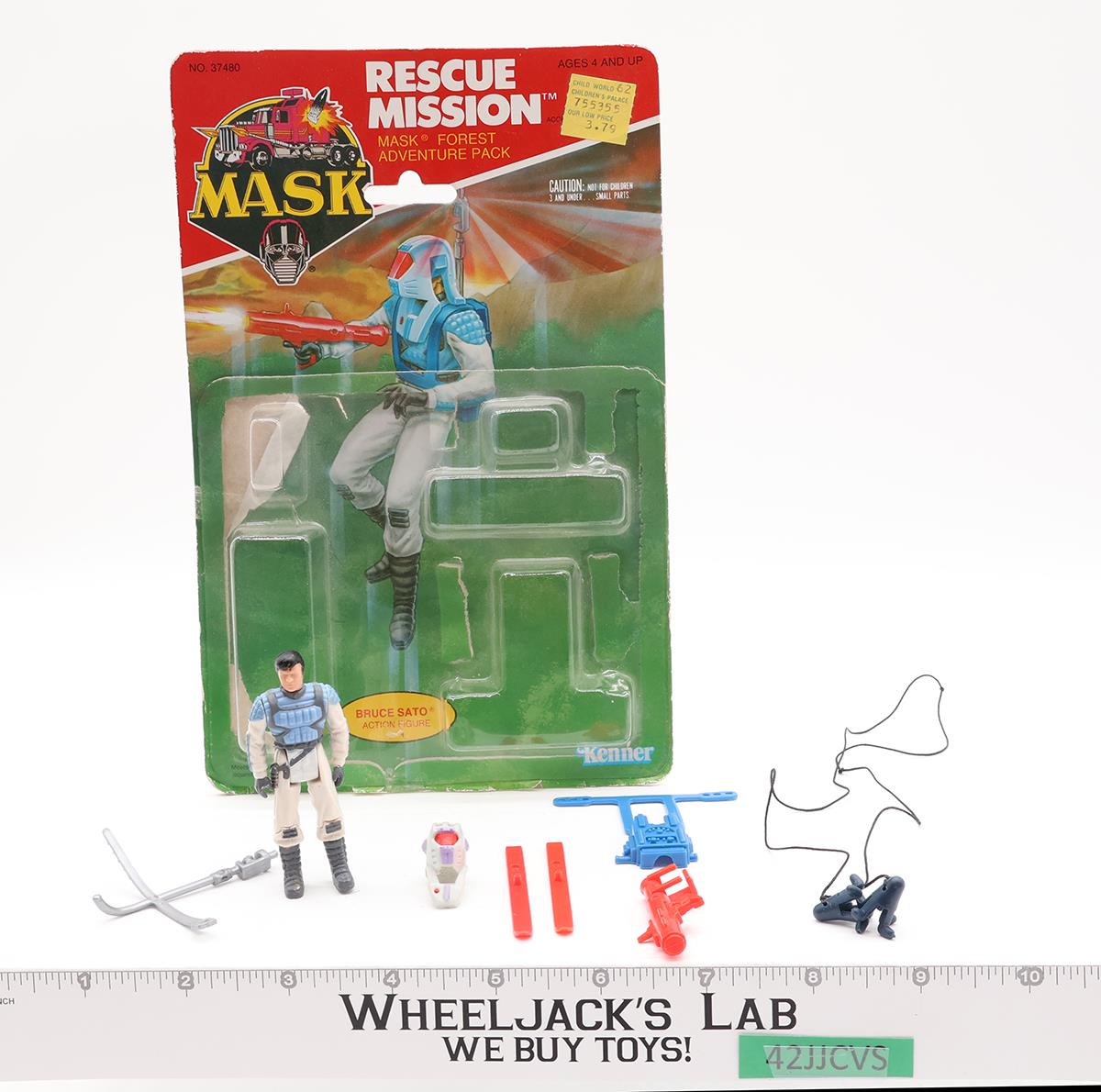 Rescue Mission W/Bruce Sato 100% Complete W/Cardback & Bubbles MASK M.A.S.K.