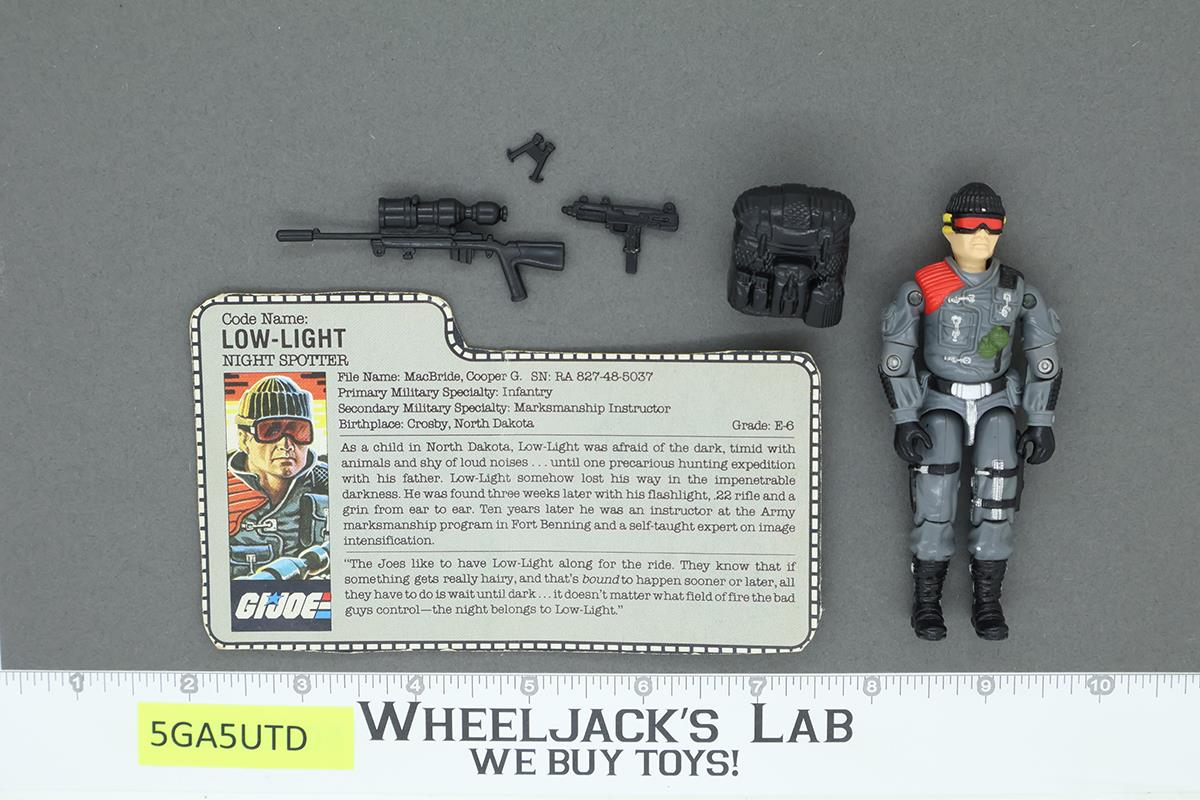 Low-Light V1 100% Complete G.I. Joe 1986 Hasbro Vintage Action Figure