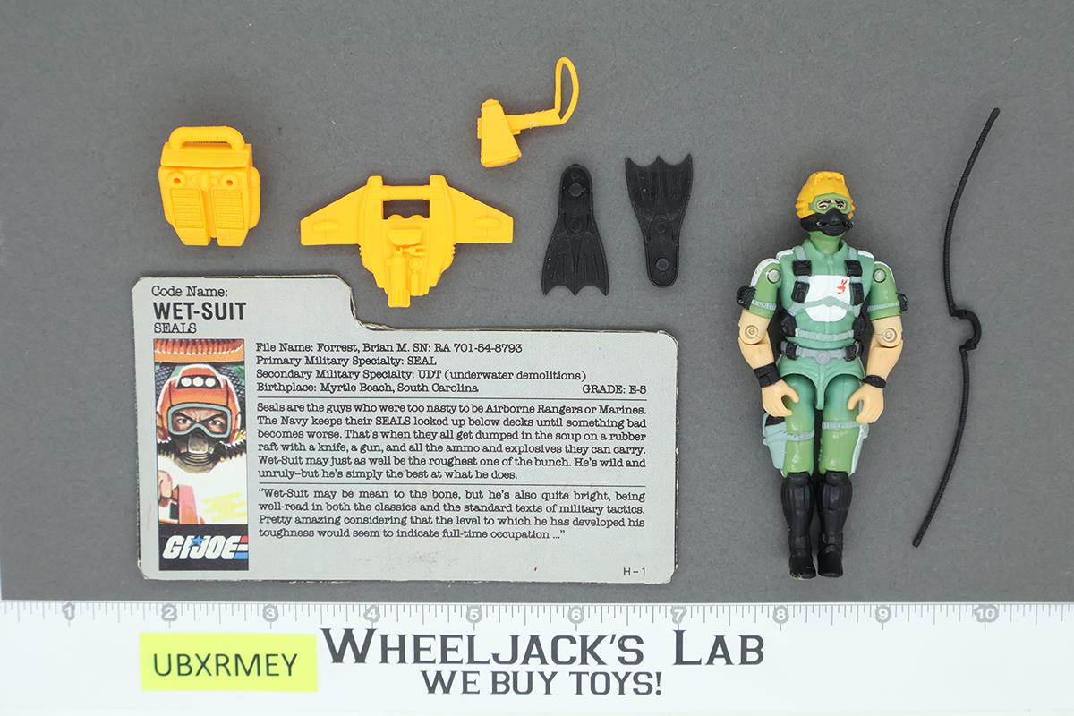 Wet-Suit V1 100% Complete G.I. Joe 1986 Hasbro Vintage Action Figure