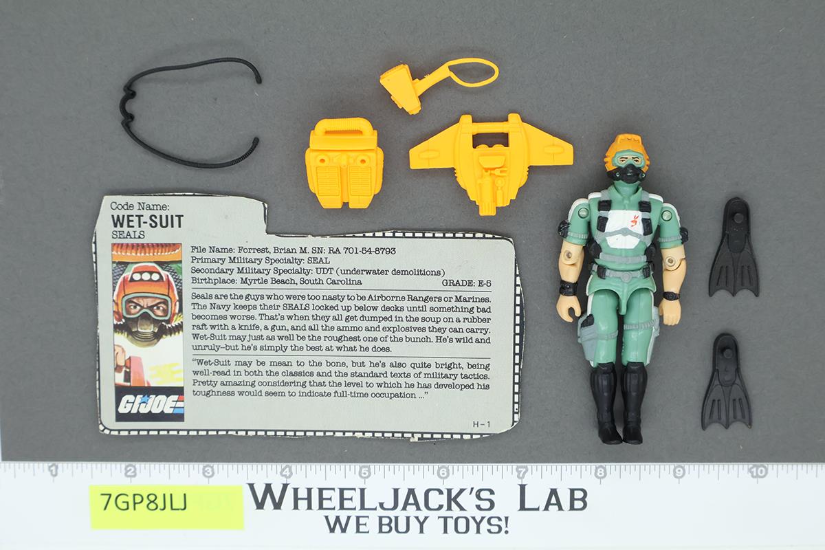 Wet-Suit V1 100% Complete G.I. Joe 1986 Hasbro Vintage Action Figure