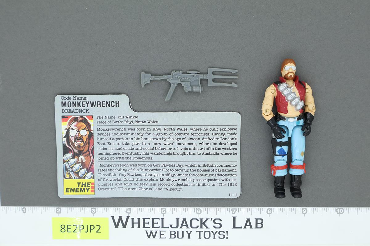 Monkeywrench V1 100% Complete G.I. Joe 1986 Hasbro Vintage Action Figure