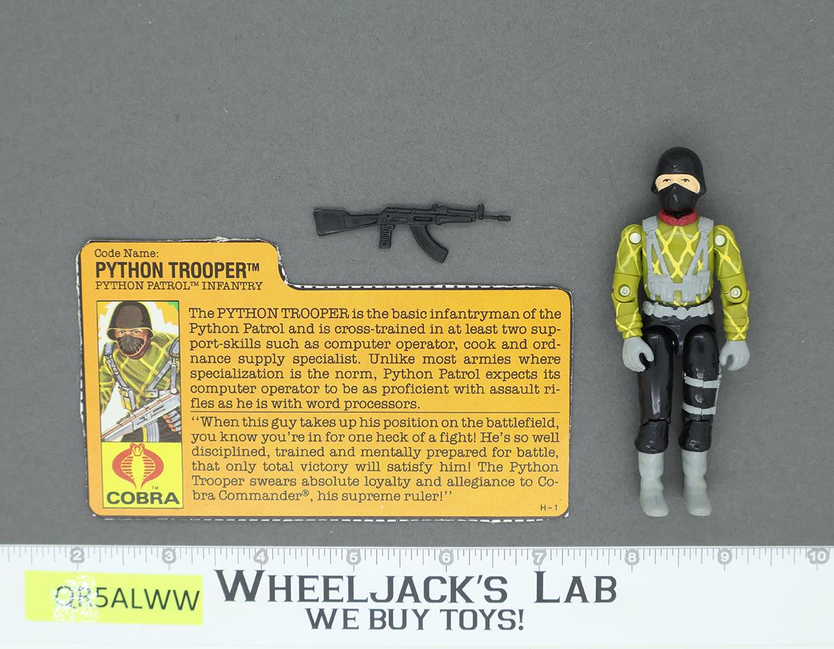 Python Trooper V1 100% Complete G.I. Joe 1989 Hasbro Vintage Action Figure