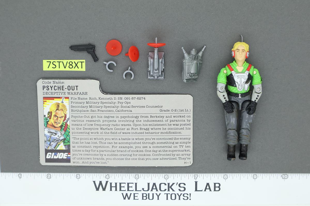 Psyche-Out V1 100% Complete G.I. Joe 1987 Hasbro Vintage Action Figure