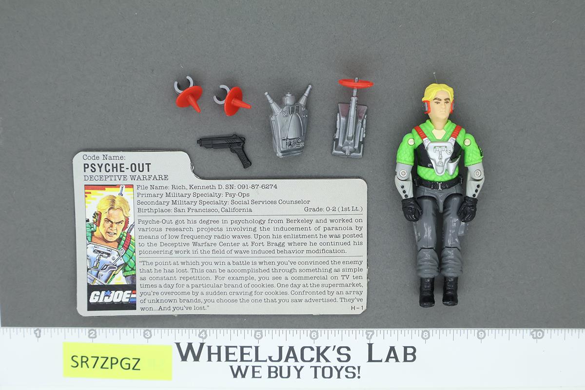 Psyche-Out V1 100% Complete G.I. Joe 1987 Hasbro Vintage Action Figure