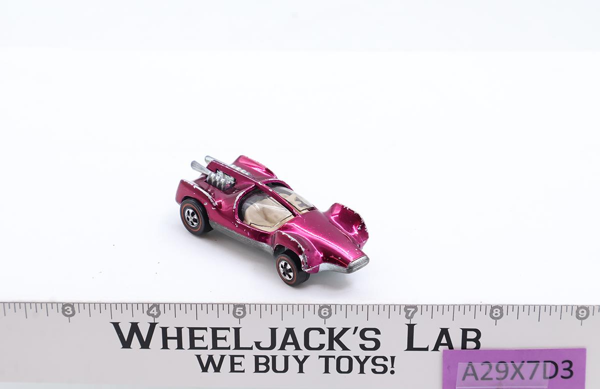 Mantis Magenta w/ White Interior 1969 1970 Redline Hot Wheels Mattel Vtg RL USA