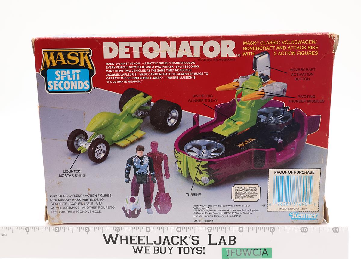 Detonator Jacques LaFleur 100% Complete W/BOX MASK M.A.S.K. 1987 Kenner Vintage