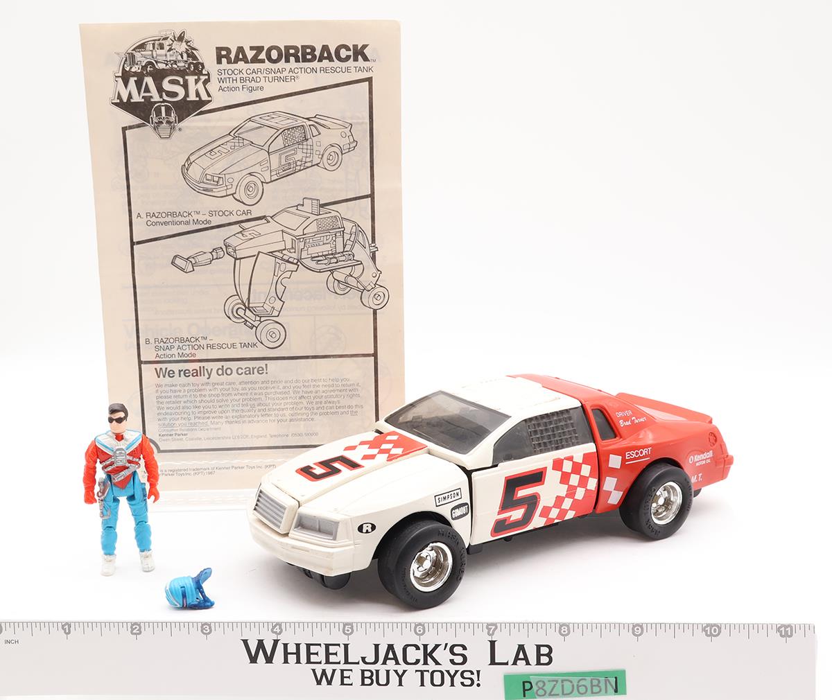 Razorback W/Brad Turner 100% Complete W/Box MASK 1987 Kenner Vintage Vehicle