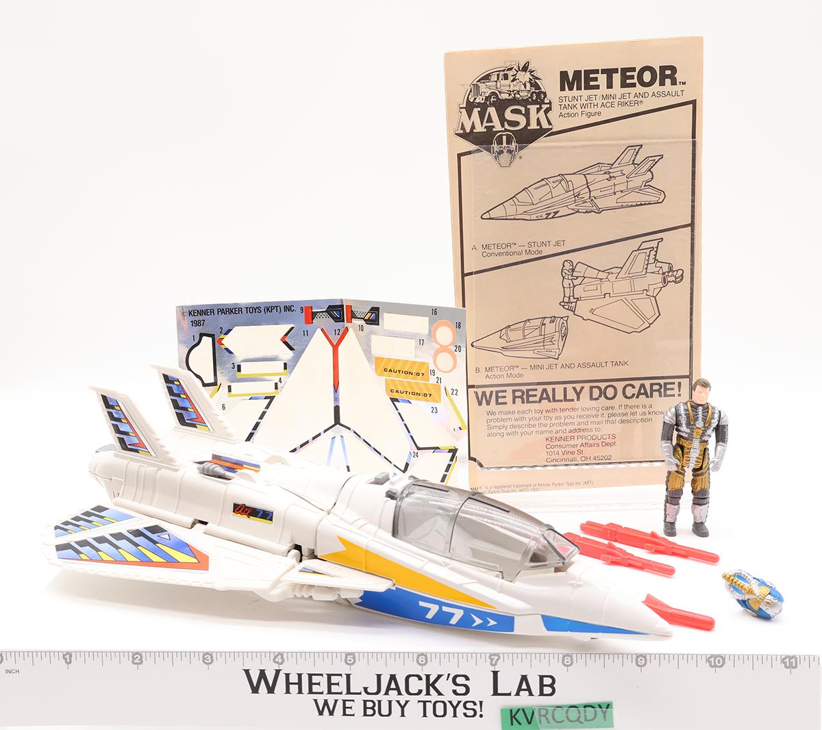Meteor W/ Ace Riker 100% Complete W/Box & Insert MASK M.A.S.K. 1987 Kenner NM