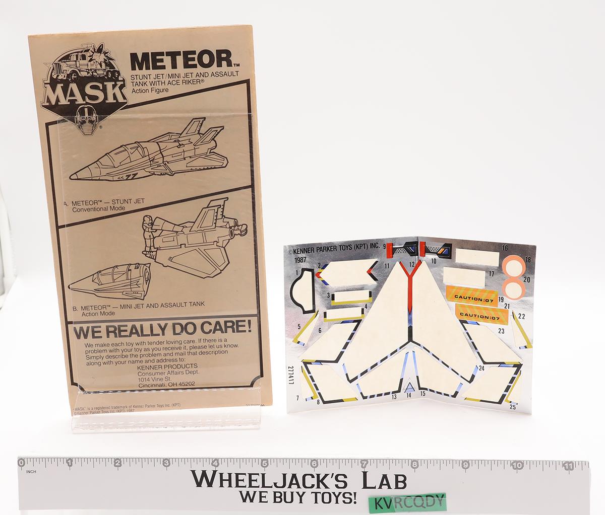 Meteor W/ Ace Riker 100% Complete W/Box & Insert MASK M.A.S.K. 1987 Kenner NM
