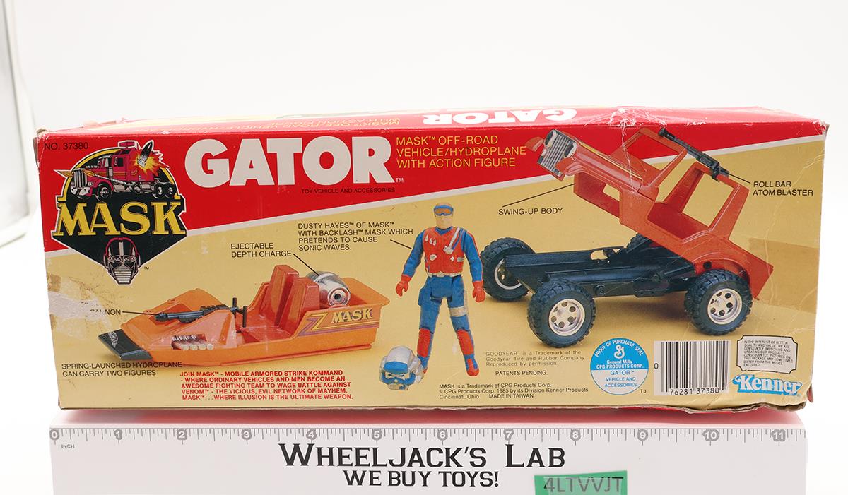 Gator Hayes 100% Complete W Box 1985 MASK Kenner Vintage Action Figure