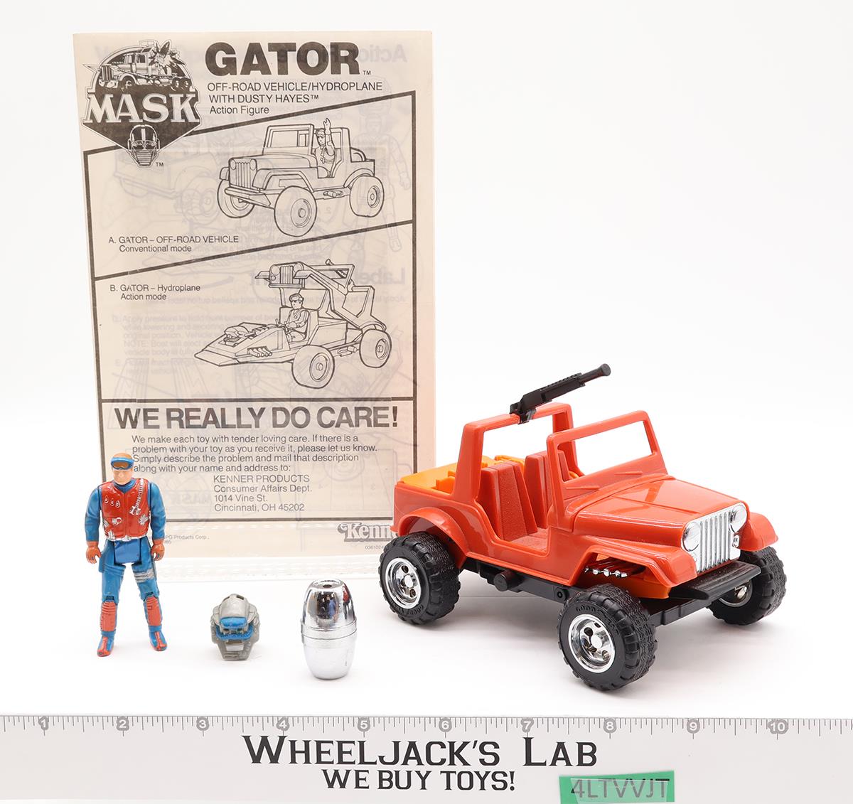 Gator Hayes 100% Complete W Box 1985 MASK Kenner Vintage Action Figure