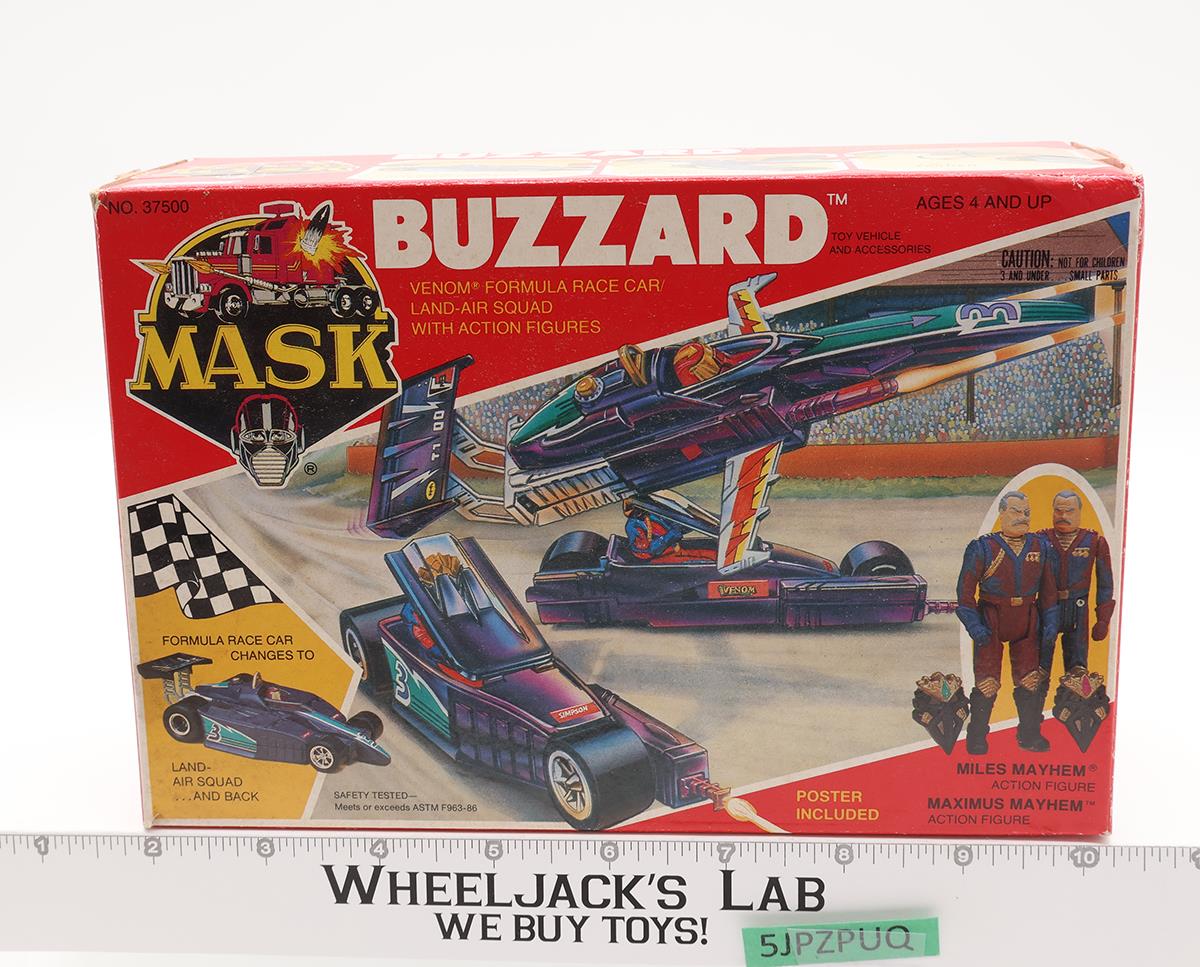 Buzzard W/ Miles & Maximus Mayhem 100% Complete W/BOX MASK M.A.S.K. 1986 Kenner