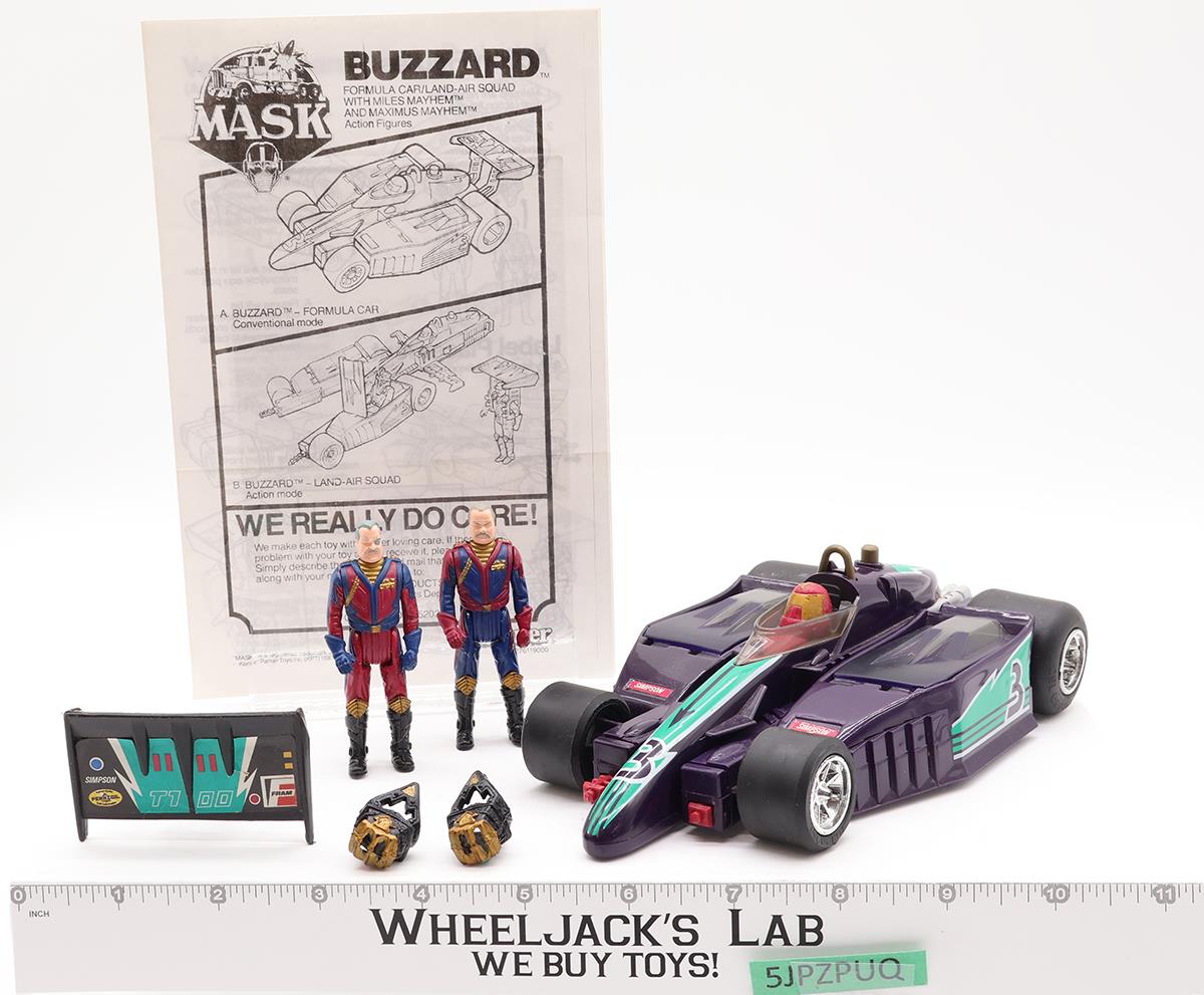 Buzzard W/ Miles & Maximus Mayhem 100% Complete W/BOX MASK M.A.S.K. 1986 Kenner
