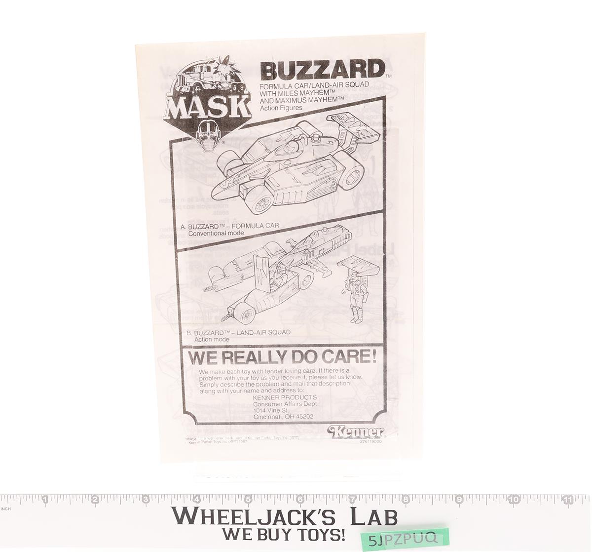 Buzzard W/ Miles & Maximus Mayhem 100% Complete W/BOX MASK M.A.S.K. 1986 Kenner