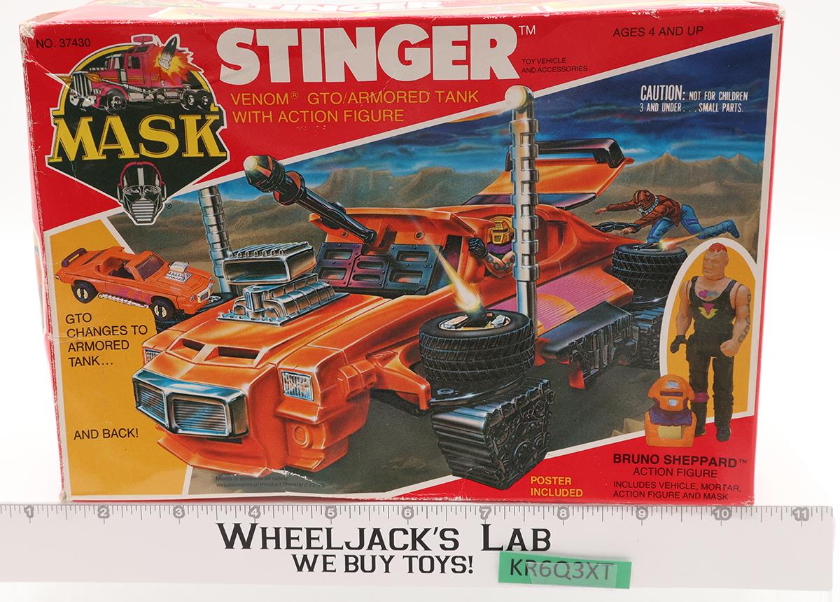 Stinger W/ Bruno Sheppard 100% Complete W/Box MASK 1986 Kenner Vehicle