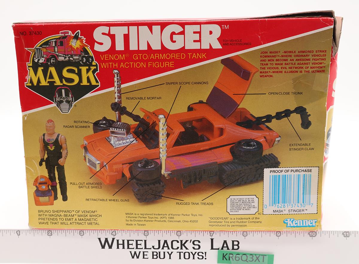 Stinger W/ Bruno Sheppard 100% Complete W/Box MASK 1986 Kenner Vehicle