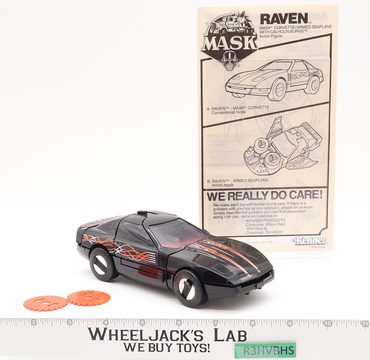 Raven Black Corvette 1986 MASK M.A.S.K. Vintage Kenner Action Figure Vehicle