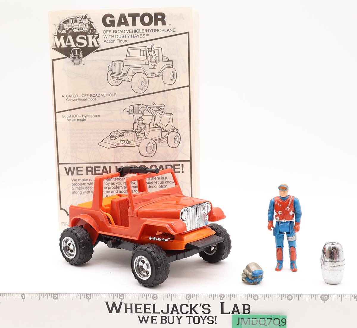 Gator W/ Hayes 100% Complete MASK M.A.S.K. Kenner 1985 Vintage Action Figure