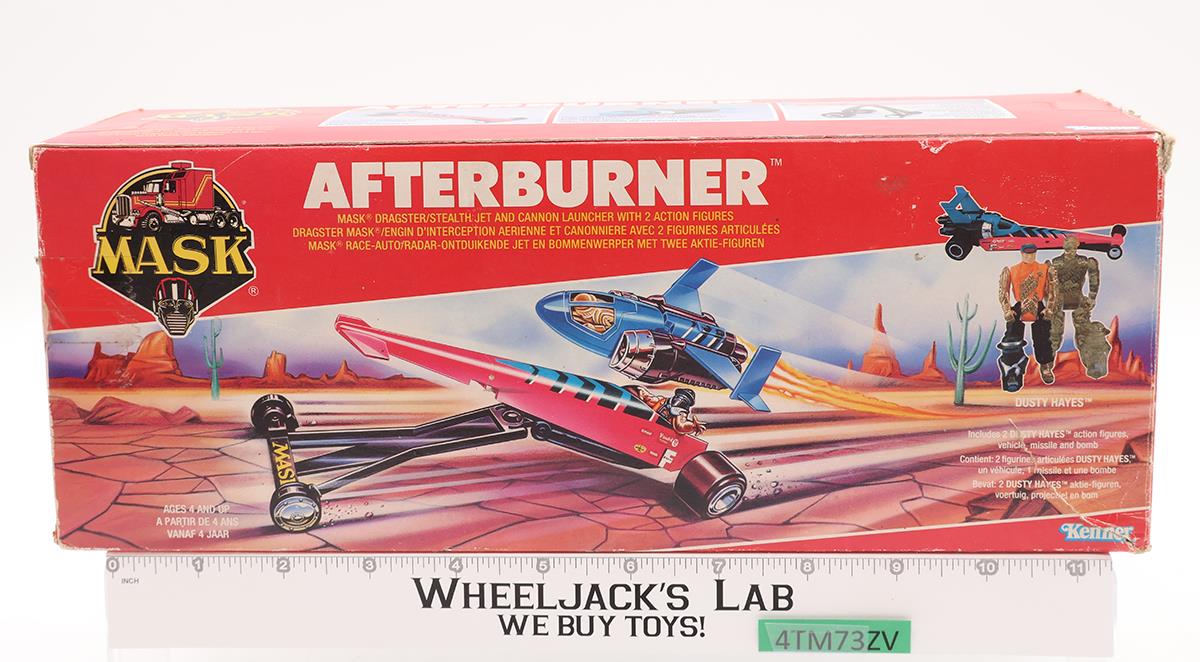 Afterburner Dusty Hayes W/BOX & INSERT COMPLETE MASK 1987 Kenner Vintage Figure