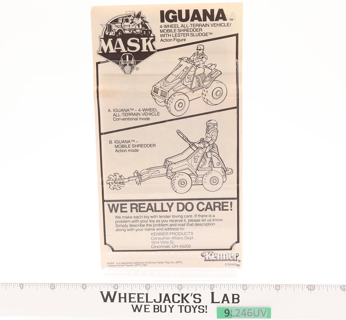 Iguana W/ Lester Sludge 100% Complete W/Box M.A.S.K. 1985 Kenner Figure Vehicle