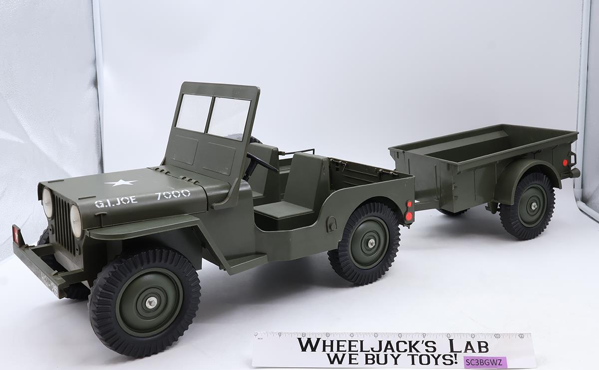 Combat Jeep 7000 W/ Trailer GI Joe 1965 Vintage Vehicle Action Figure
