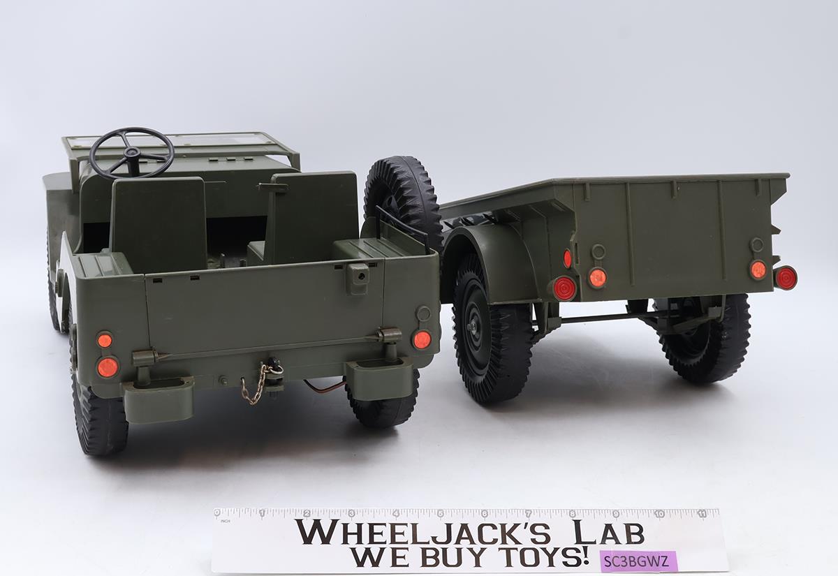Combat Jeep 7000 W/ Trailer GI Joe 1965 Vintage Vehicle Action Figure