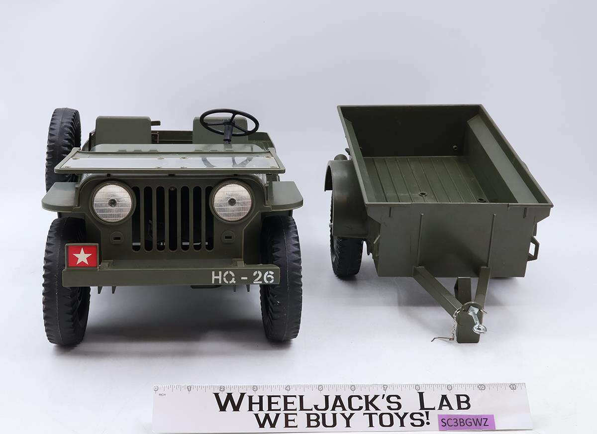 Combat Jeep 7000 W/ Trailer GI Joe 1965 Vintage Vehicle Action Figure