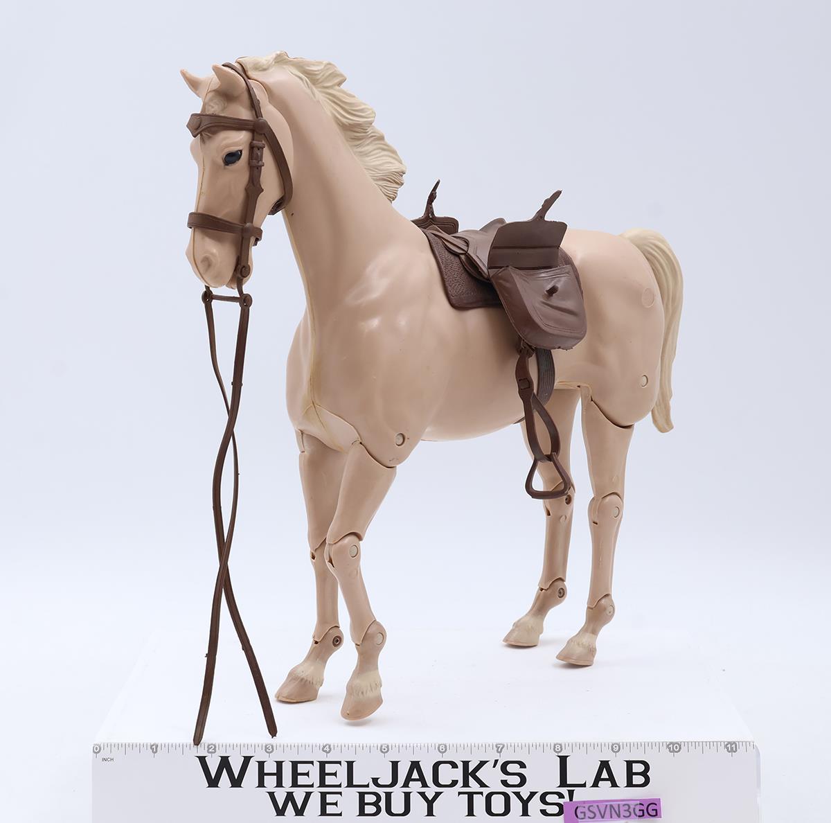 Comanche Movable Cavalry Horse w/Tack Fort Apache Johnny West Marx 12" Complete