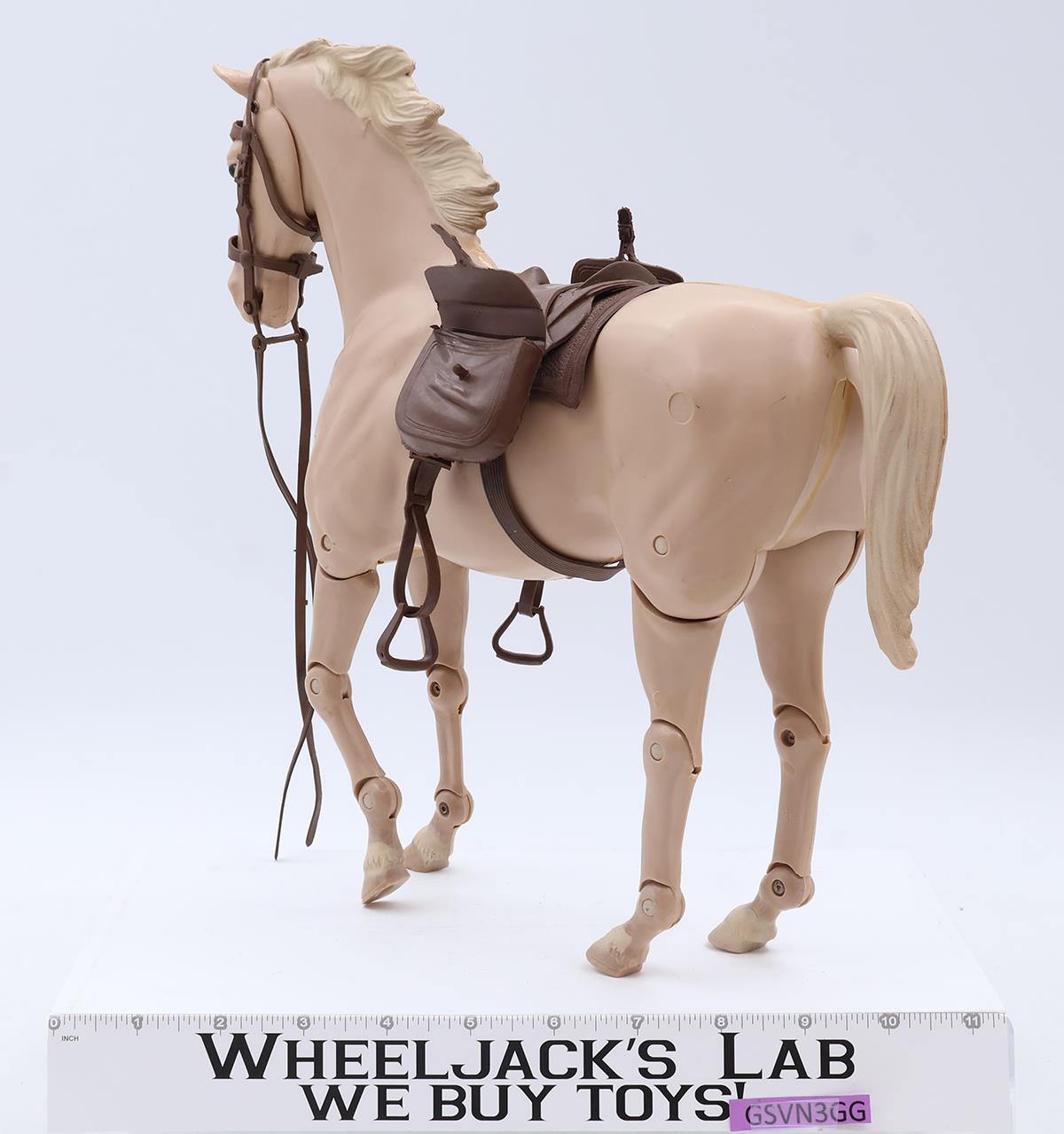Comanche Movable Cavalry Horse w/Tack Fort Apache Johnny West Marx 12" Complete